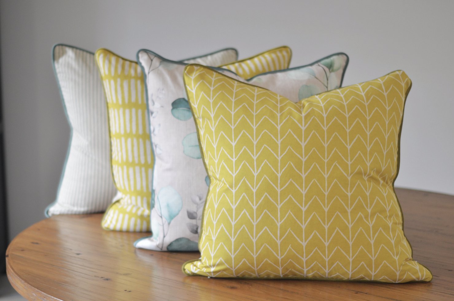 Elle Maison is a proudly South African soft furnishing manufacturer and wholesale supplier. Pictured here are  scatter cushions that were handmade by our talented team.